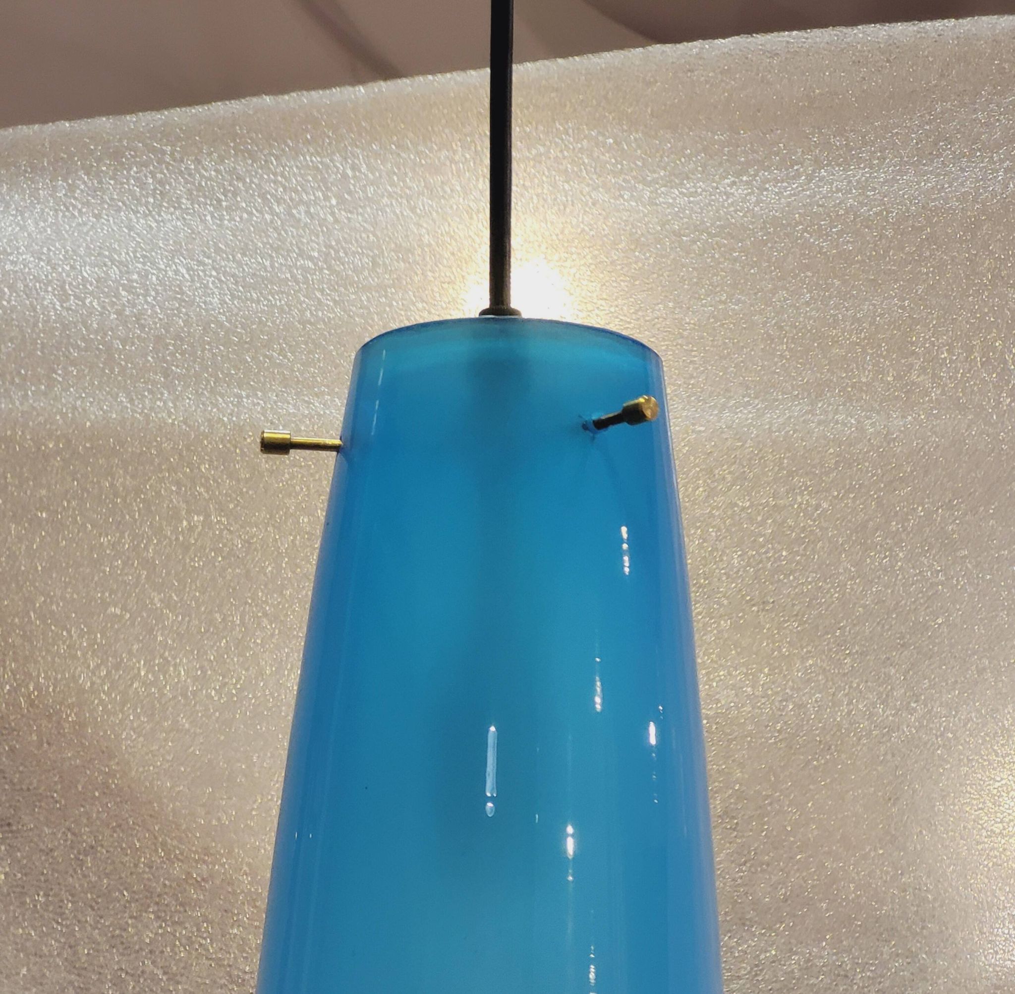 Blue tech lamp, Murano crystal, Vetreria Vistosi, 70's – Italy