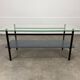 50s metal and glass coffee table
