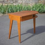 desk, tripod wooden desk, small French designer desk, modernist desk, 50's