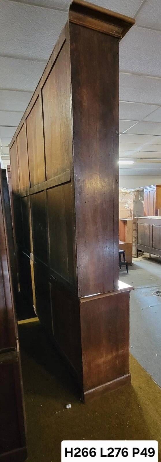 Large, generously sized solid oak display case