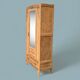 Parisian art deco cabinet in raw wood 1930