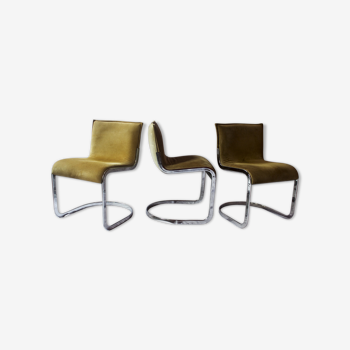 Set of 3 lounge chairs for Cidue, 1970s