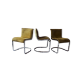 Set of 3 lounge chairs for Cidue, 1970s