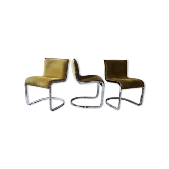 Set of 3 lounge chairs for Cidue, 1970s