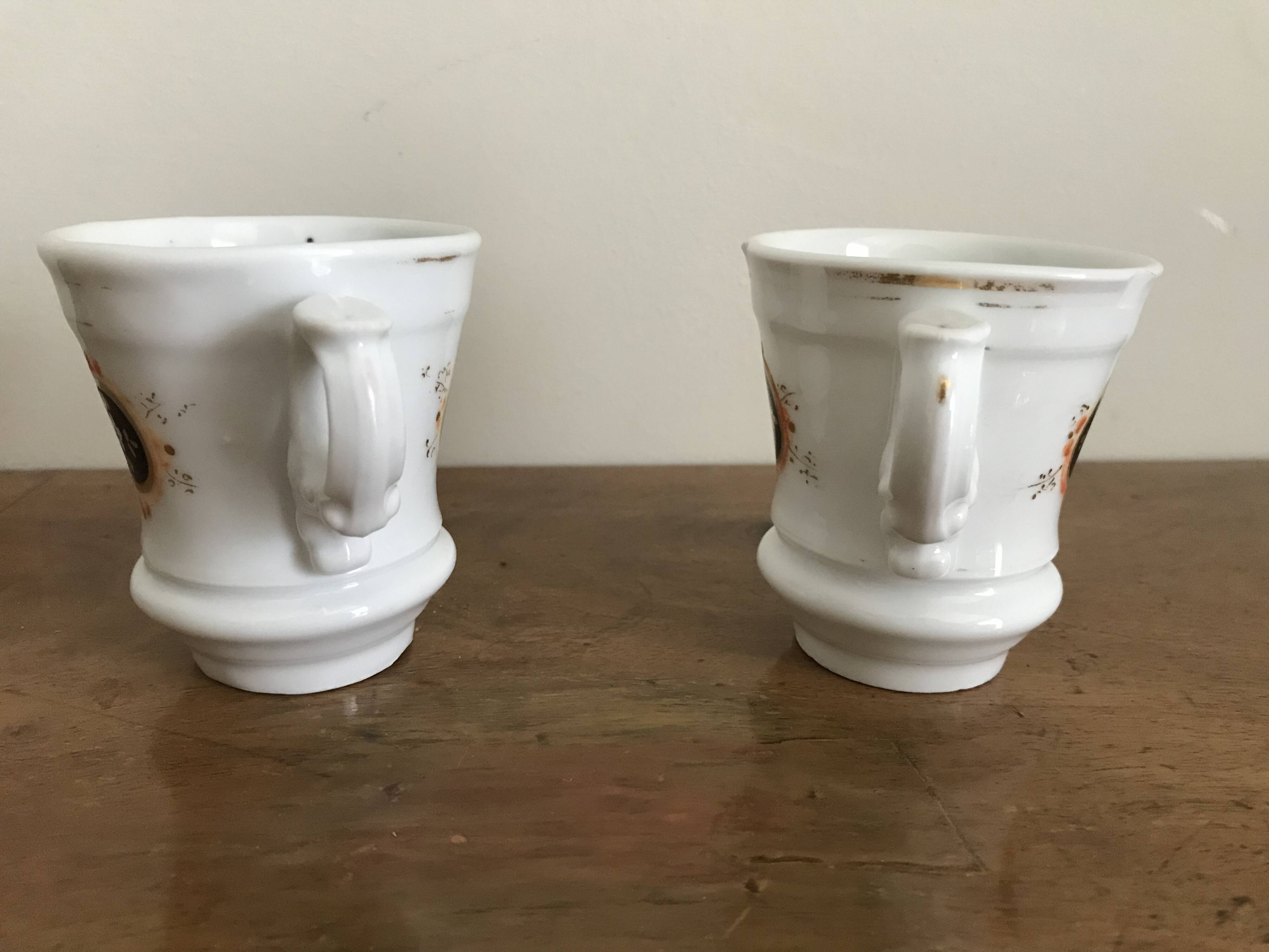 Pair of Napoleon III firebrand cups