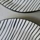 Set of 6 flat ceramic plates, free form, 50s
