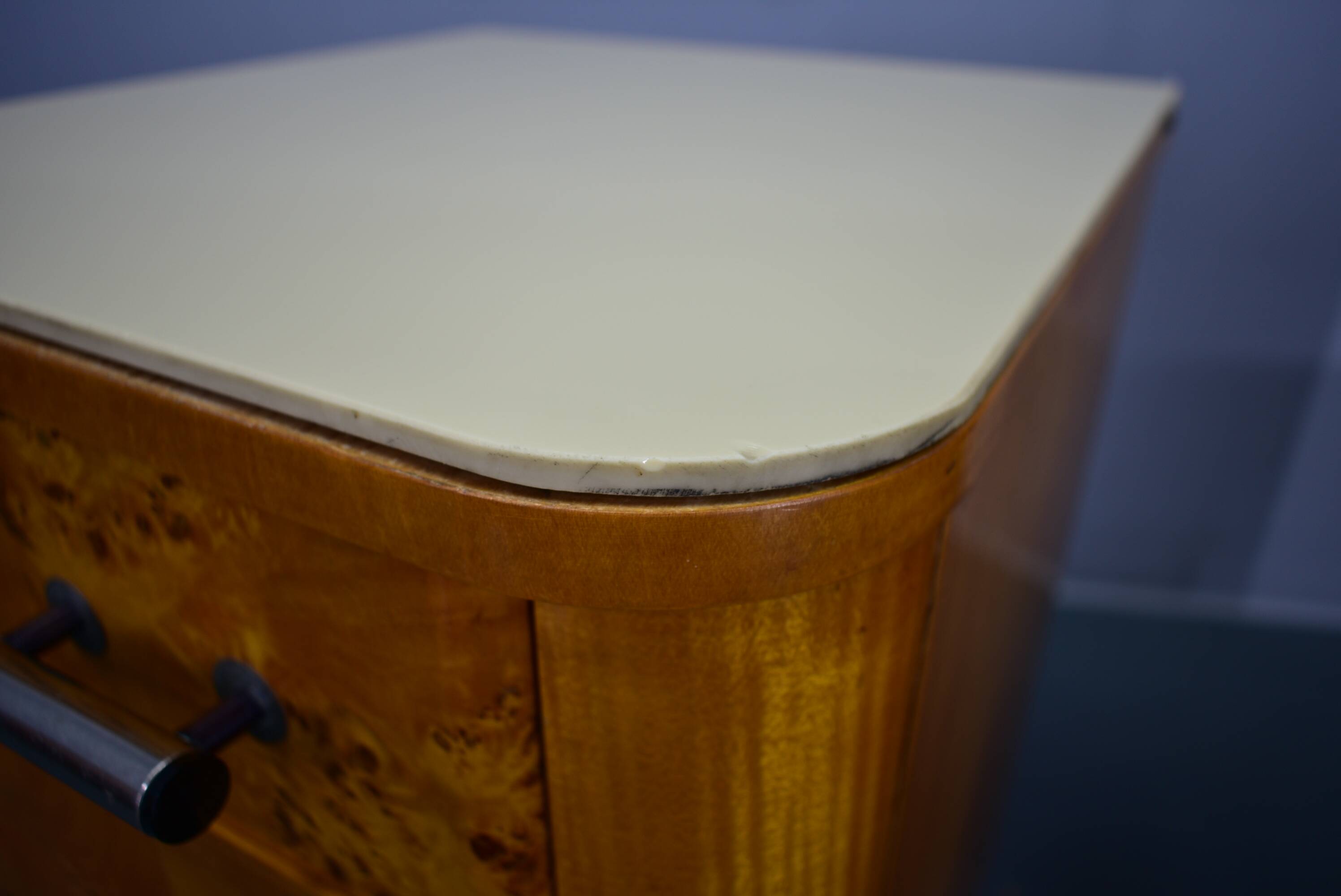 1940s set of bedside tables by Jindrich Halabala, Czechoslovakia