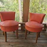 Pair of cocktail armchairs from the 50s