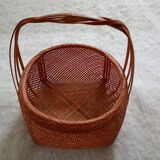 Asian woven bamboo basket
