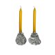 Tableware pair of crystal candlesticks JB France 20th century