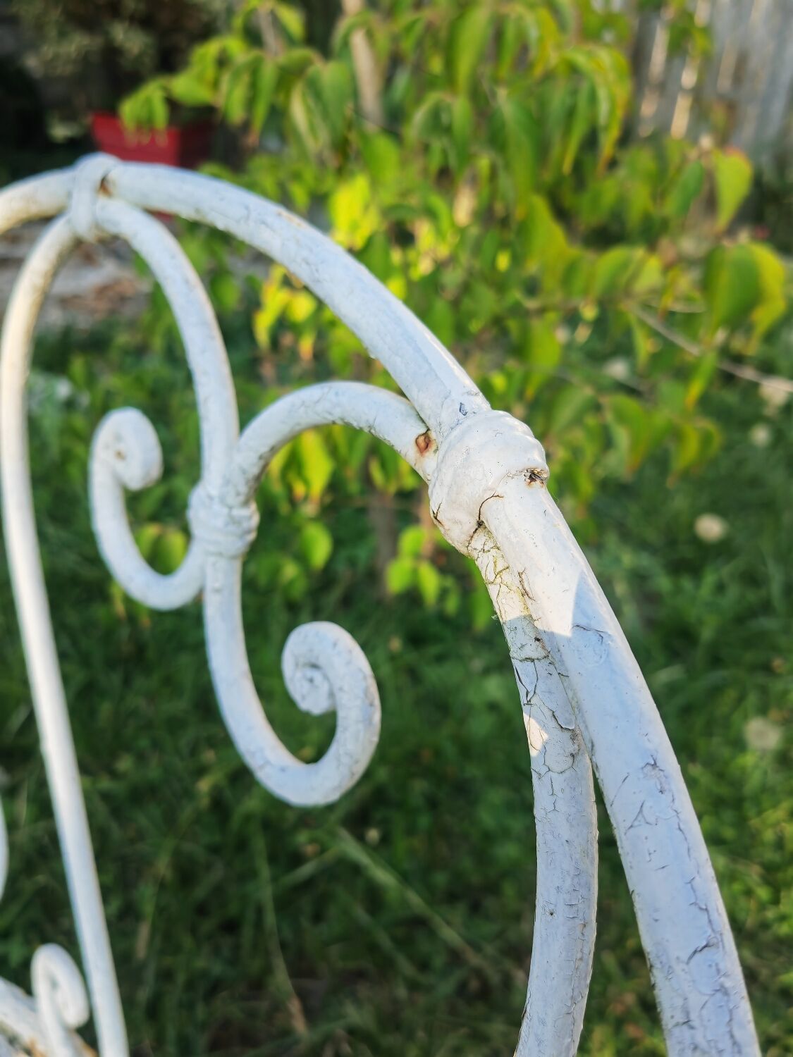 2 antique wrought iron armchairs