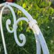 2 antique wrought iron armchairs