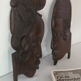 Sculptures profils afrique en ébène