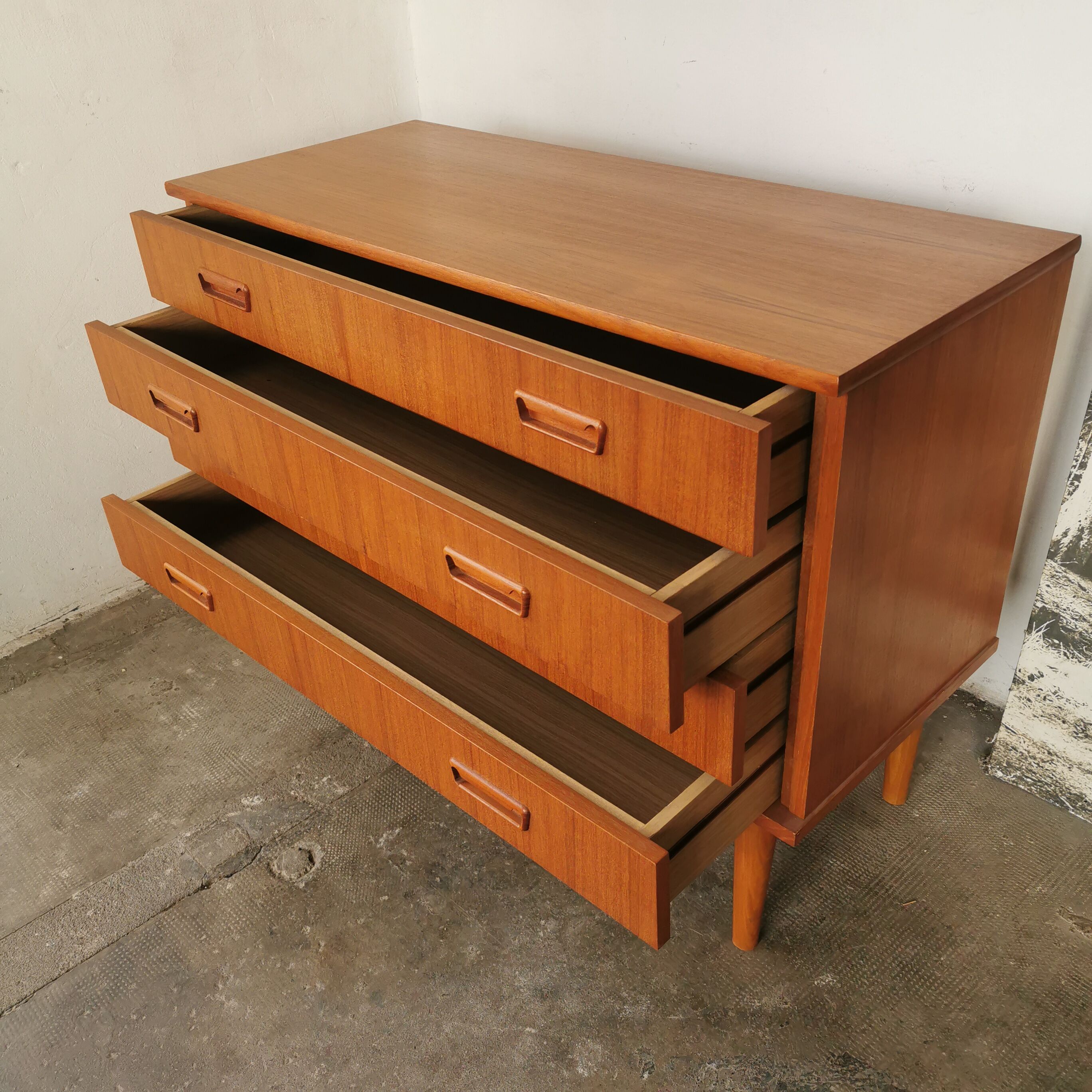 Scandinavian teak chest of drawers 1970