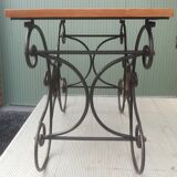 Wrought iron and bronze butcher's table