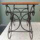 Wrought iron and bronze butcher's table