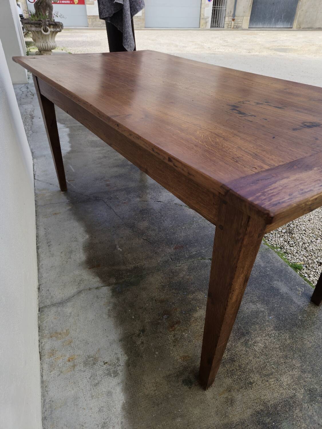 Antique rustic farmhouse table made in the 1900s - 1.54m