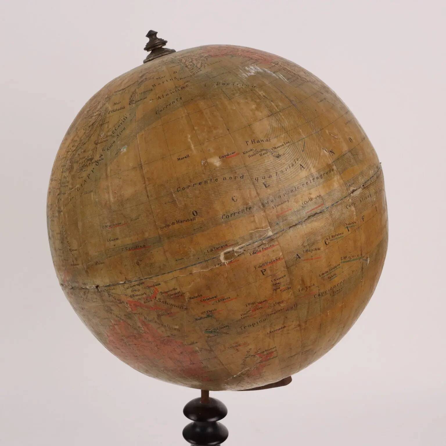 Globe terrestre G. Gussoni, E. Pini, Milan, Italie, XXe siècle