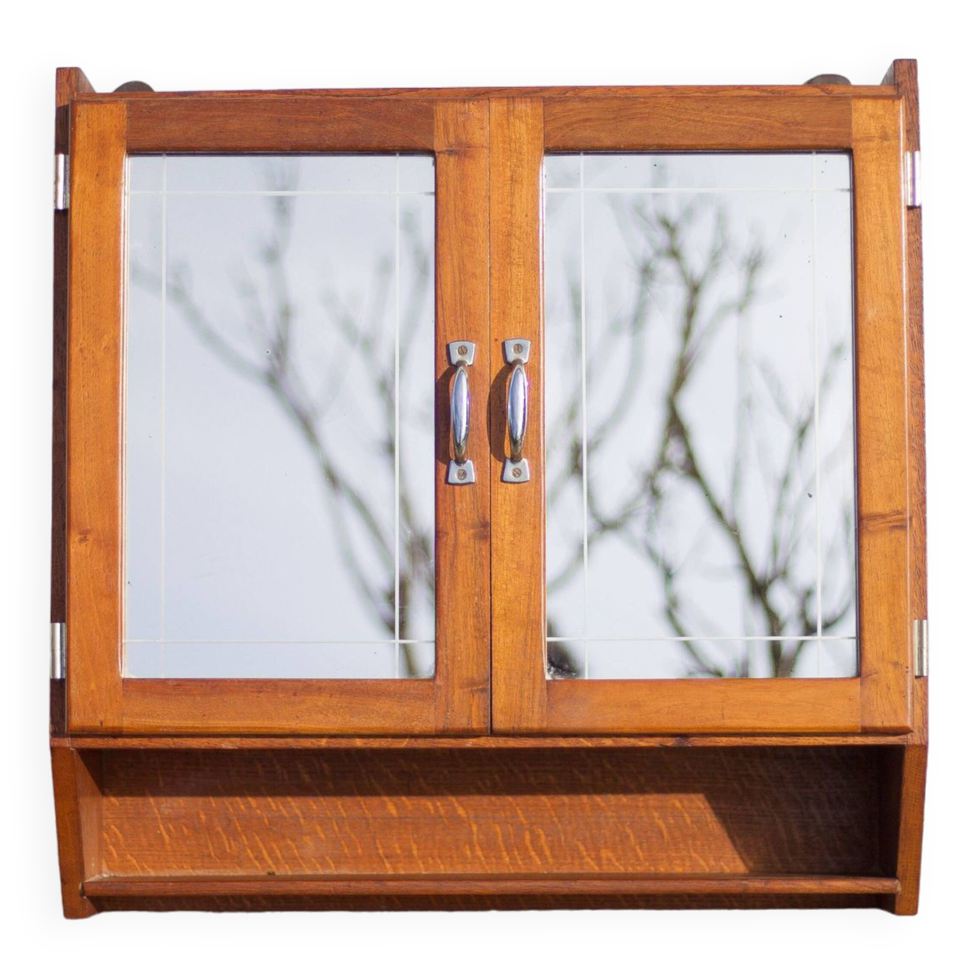 Art deco bathroom cabinet, vintage art deco wall-mounted Medicine Cabinet, 2 doors