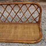 Rattan wall shelf