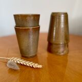 Vintage digoin sandstone cup glasses