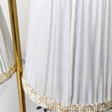 2-light hot water bottle lamp in gilded brass, bedside lamp, desk lamp
