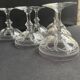 6 guilloché crystal champagne glasses – Art Nouveau