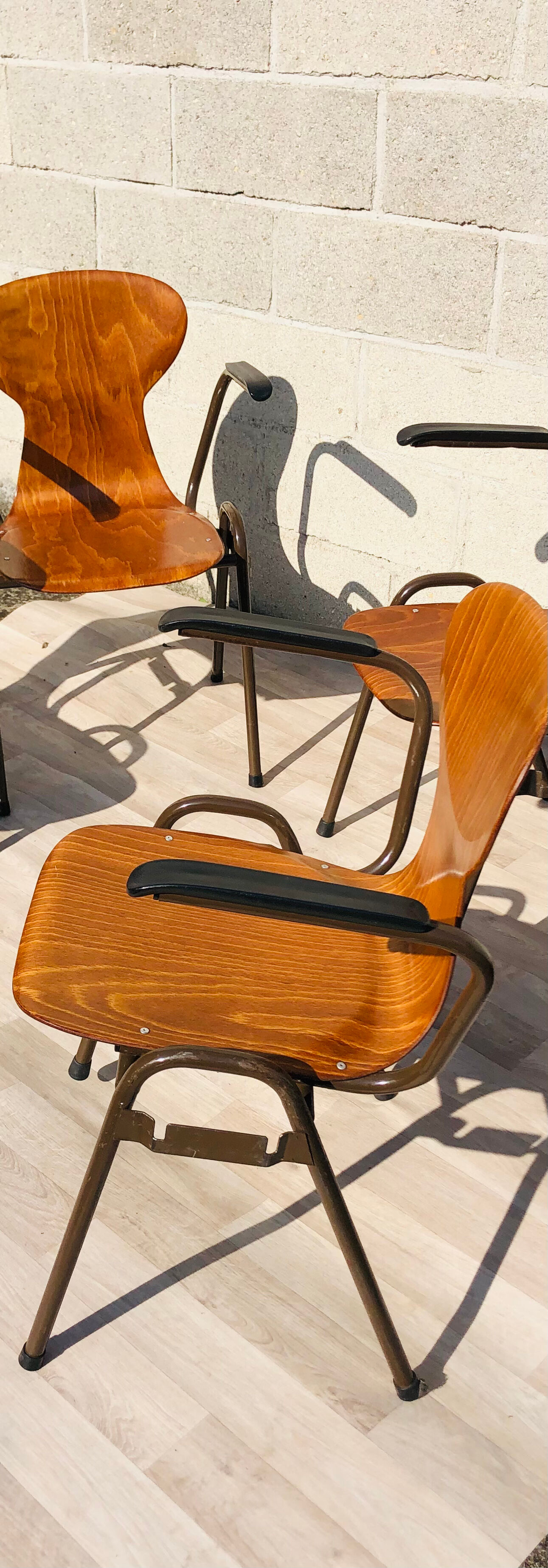 Lot de 4 Fauteuils/ Chaises Eromes Fourmi vintage