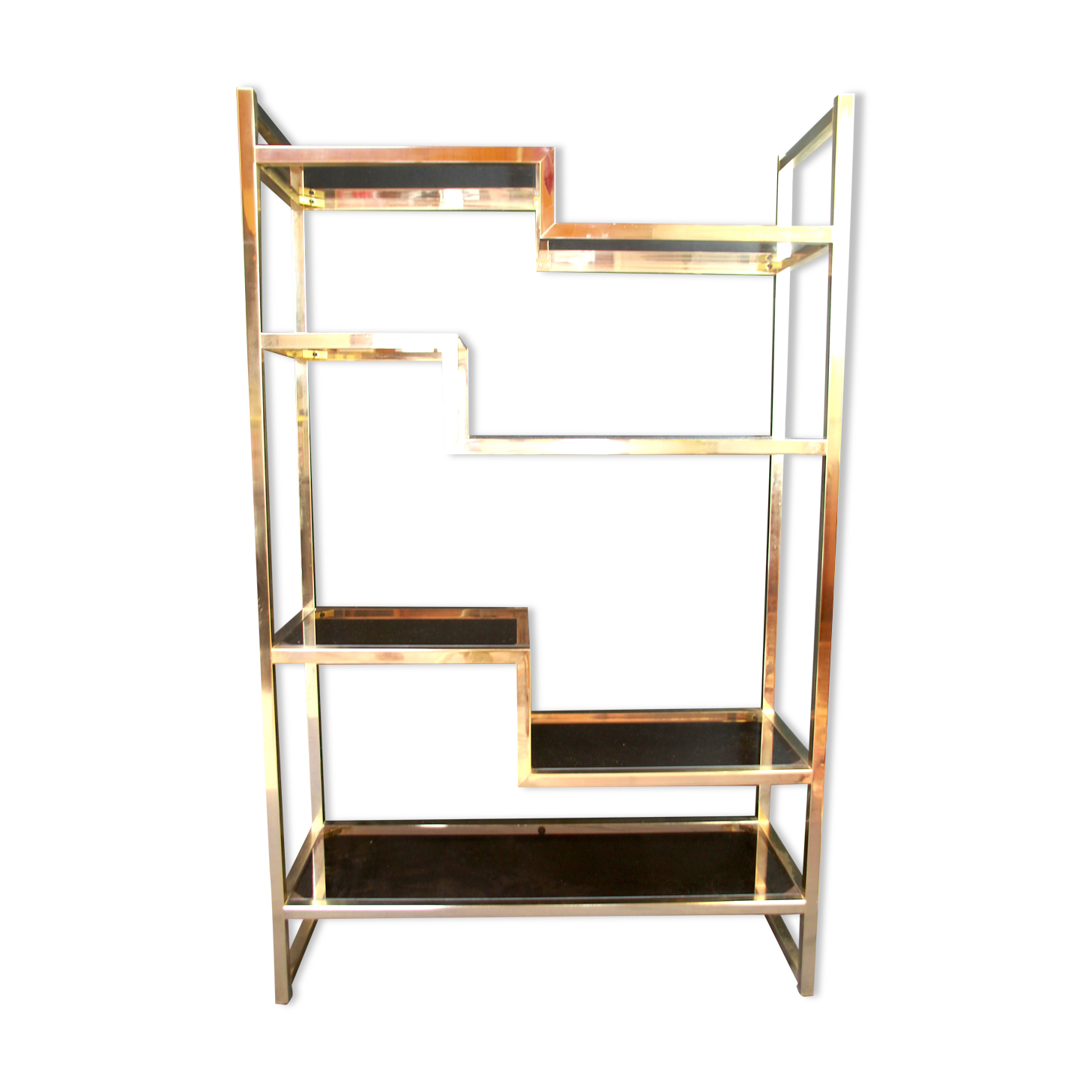 20th century brass etagere