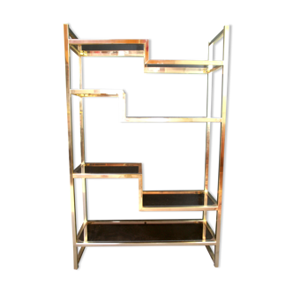 20th century brass etagere