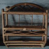 Vintage rattan shelf