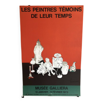 Affiche Les peintres temoins de leur temps Musée Galliera  Paris 1973