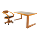 Mid-Century Desk and Matching Chair by Massimo Scolari for Giorgetti, Italy