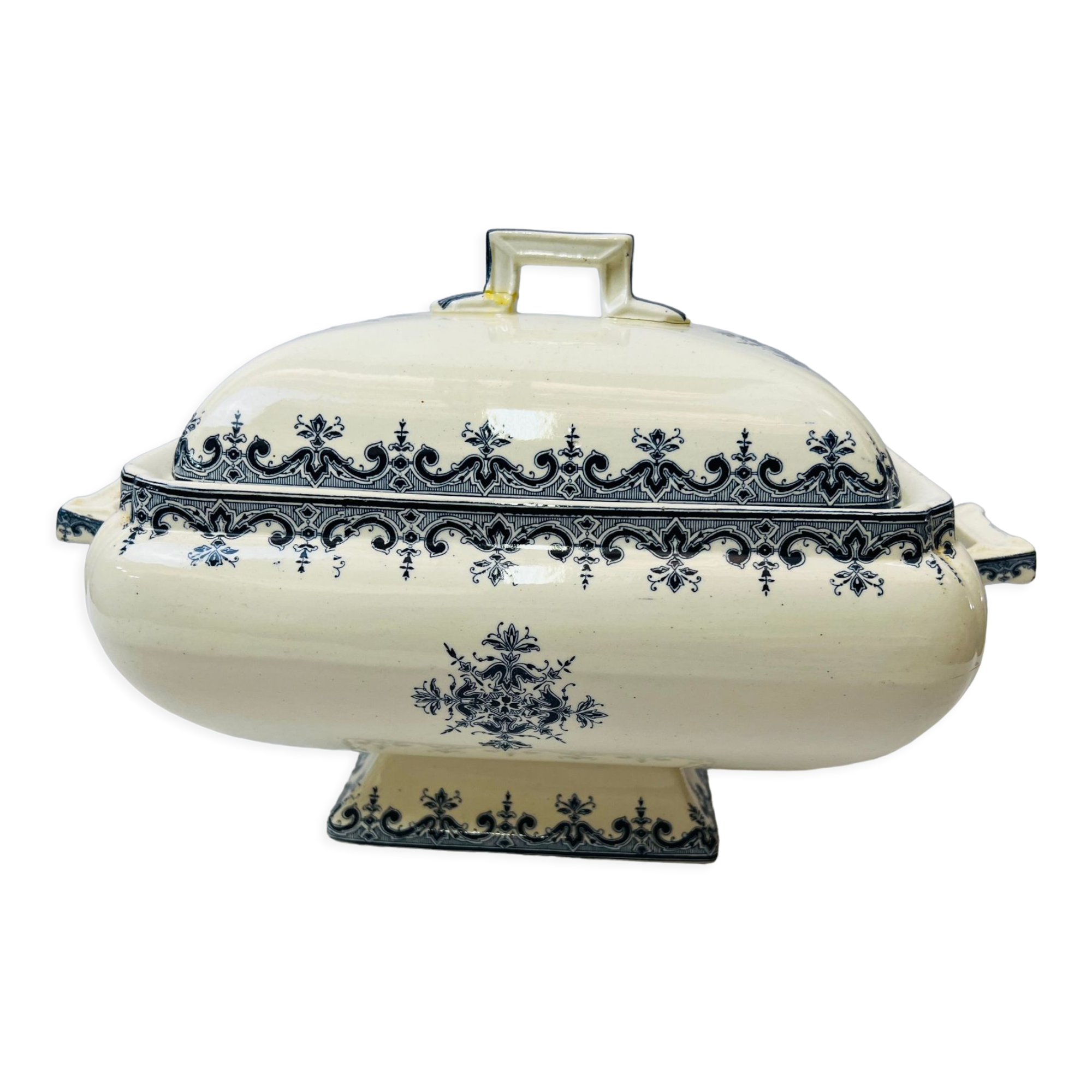 Soup tureen iron earthenware Clairefontaine