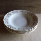 5 deep plates Golden Frise Digoin and Sarreguemine