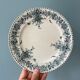 Set of 8 flat plates 19th century Terre de Fer, “Stella” Onnaing earthenware