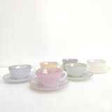 Arcopal coffee set 6 cups Pastel Harlequin