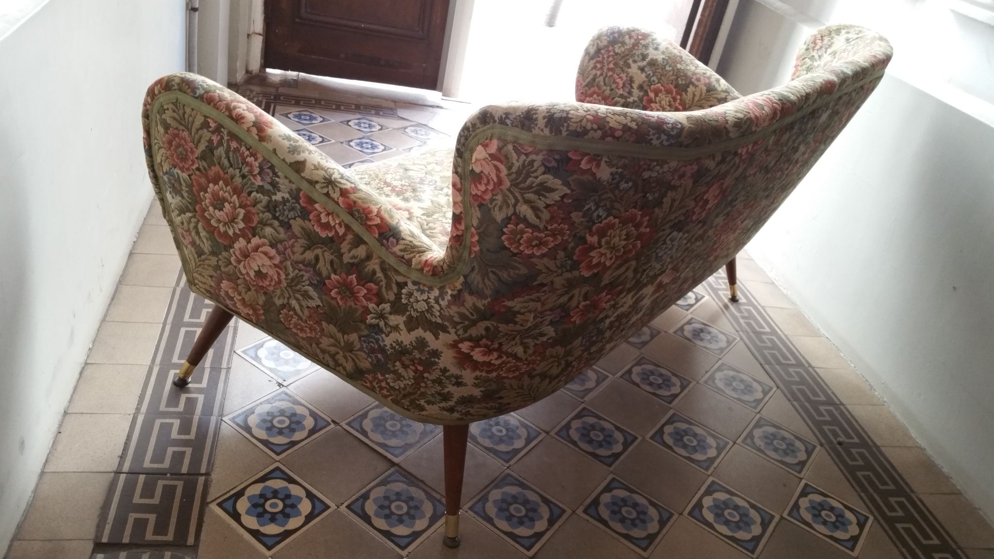 Organic couch 50s/60s design low Italian vintage