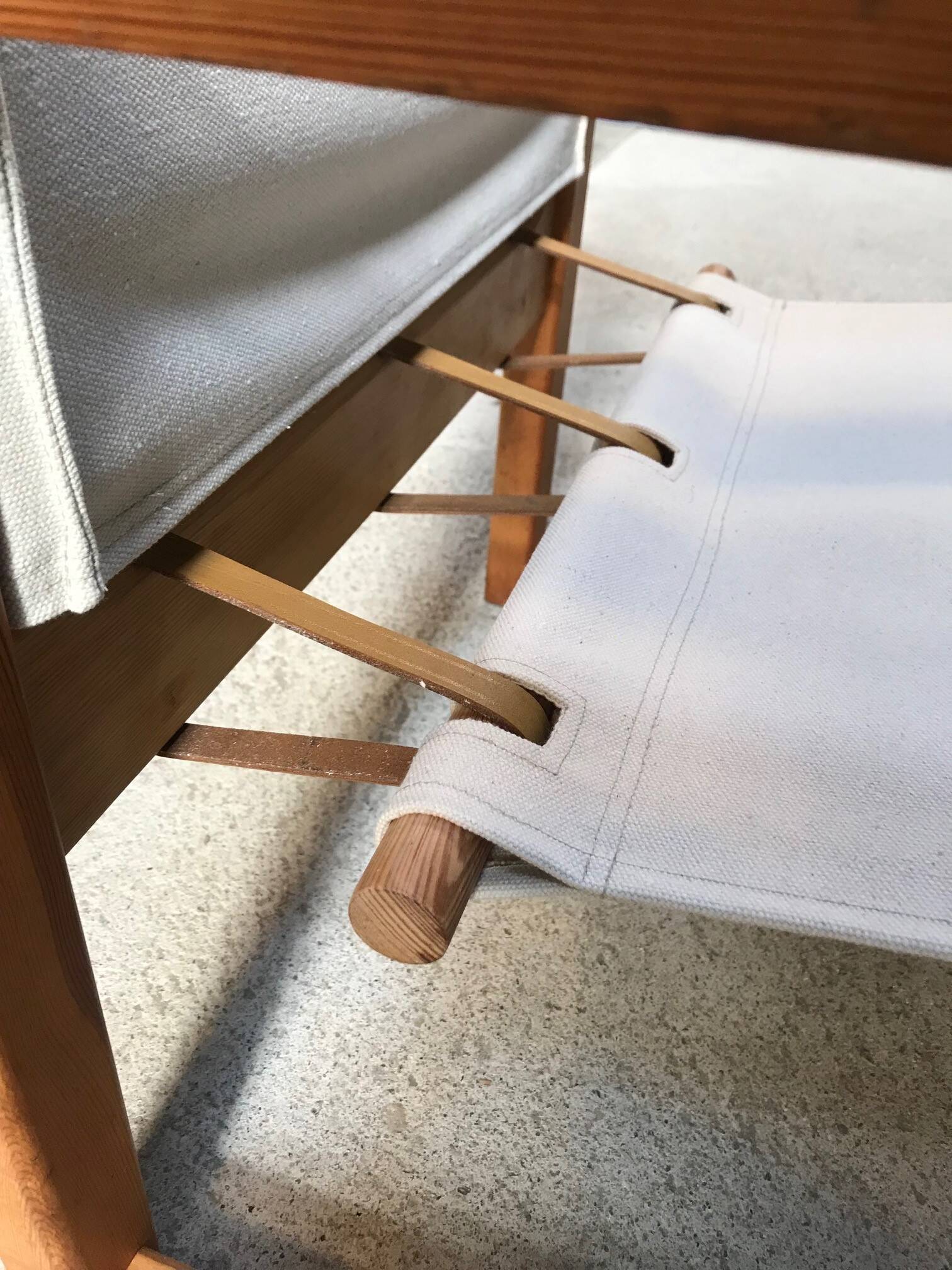 Vintage armchair by Karin Mobring from the 70s, new fabric and straps