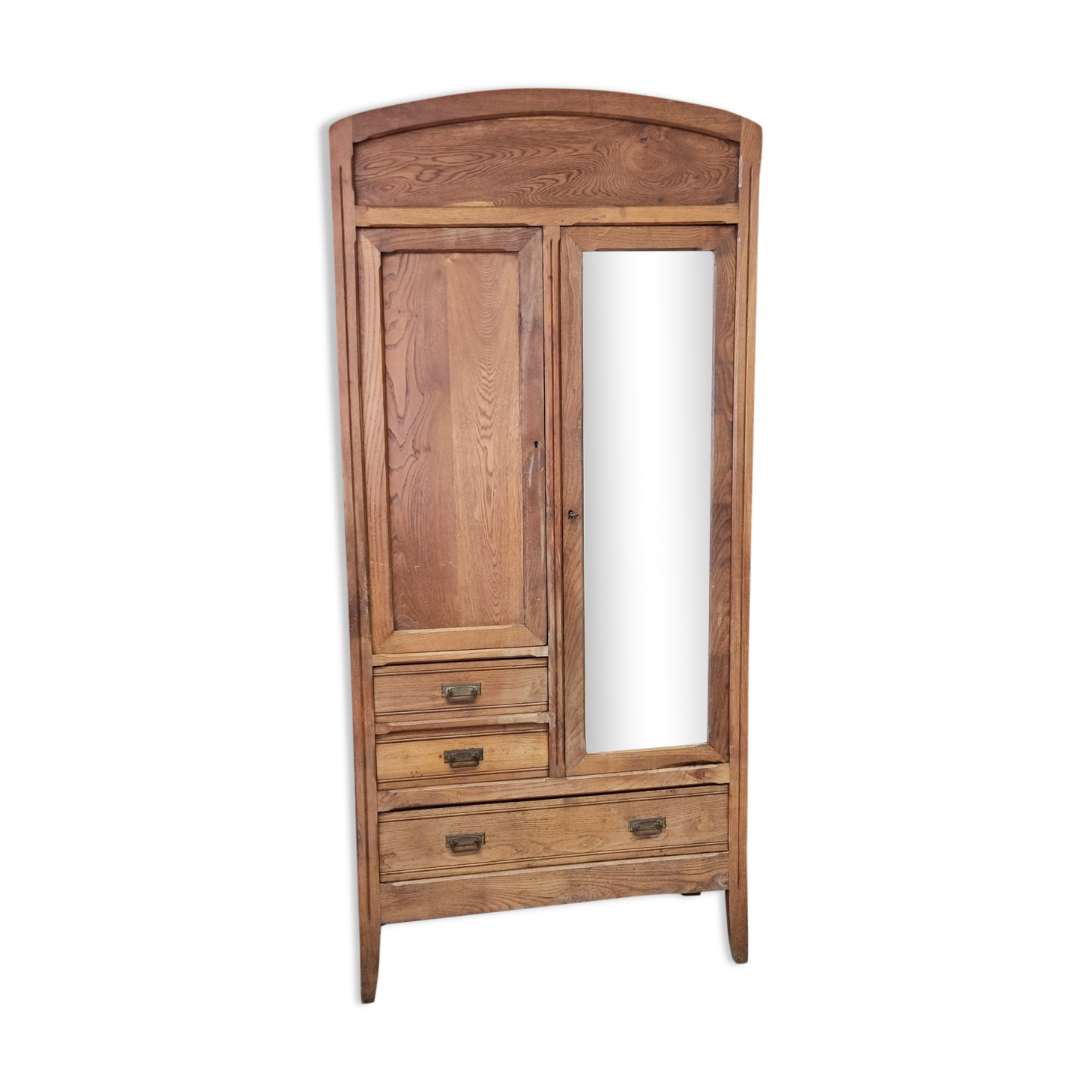 Parisian wooden wardrobe, 3 in 1, vintage 60s