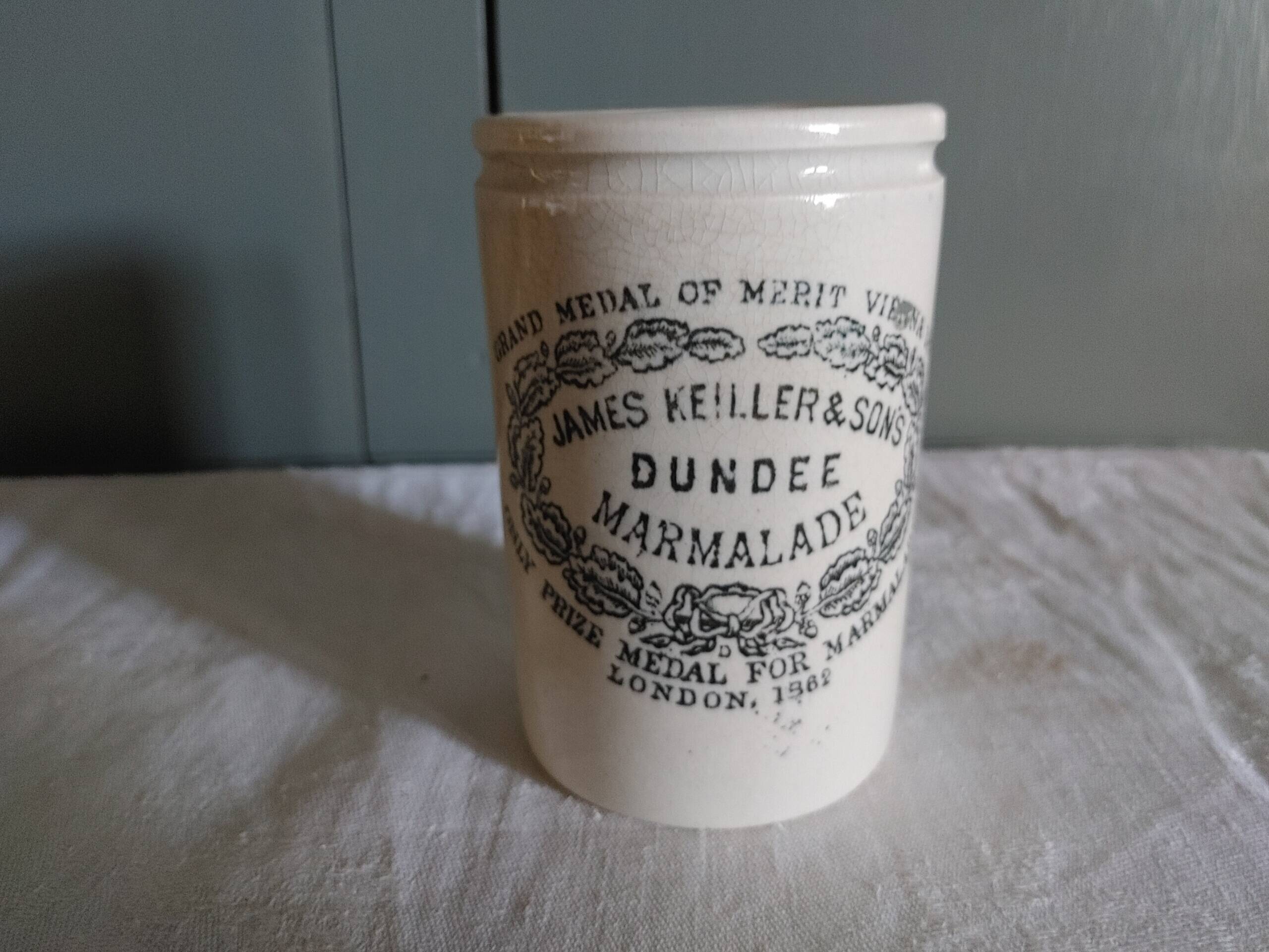 Old ceramic jam jar james keiller & sons dundee
