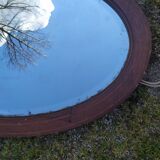 Beveled oval mirror 83x52cm