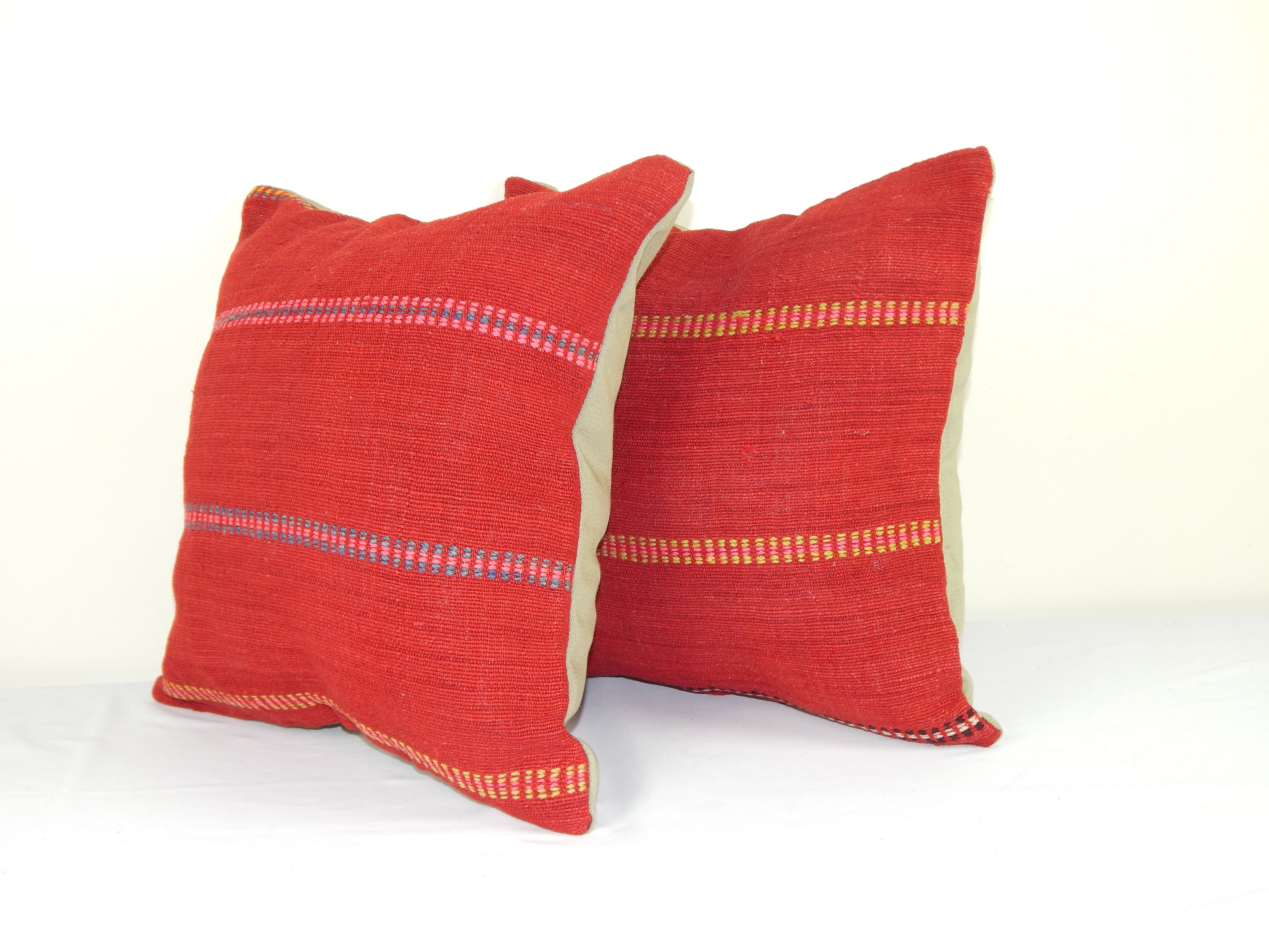Kilim cushion covers with Turkish stripes, set of 2 ak162