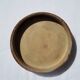 Trio of stoneware pots with lids