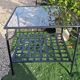 Wrought Iron Coffee Table with Glass Top