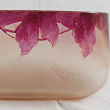 Glass paste garden vase model Rubis by Legras 1910