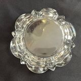 Antique vintage molded glass art deco ashtray with glass pocket emptier