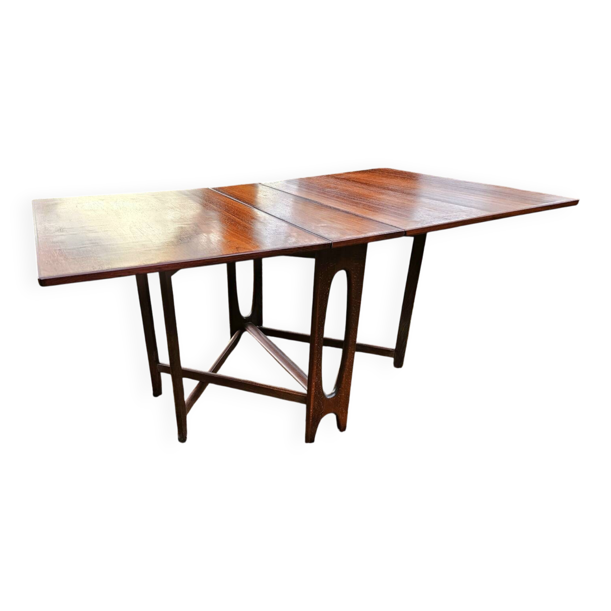 Table pliante Bendt Winge design scandinave 50-60 palissandre Kleppe