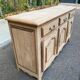 Renovated sideboard in solid oak from the 19th century, 190cm.