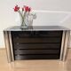 Commode laquée noire en chrome par A. Mosca pour Cinova, Italie, 1969